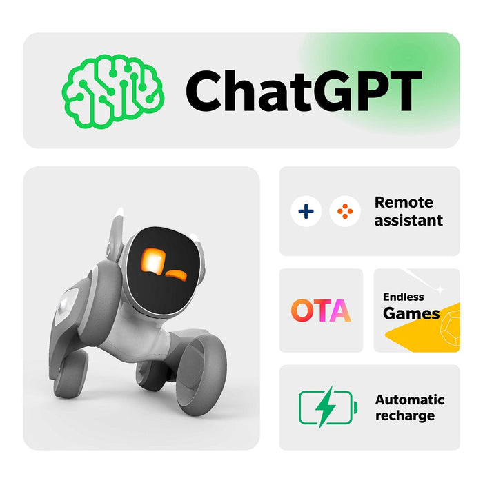 Loona Premium Smart Robot, AI PETBOT avec station de chargement, KEYi Tech