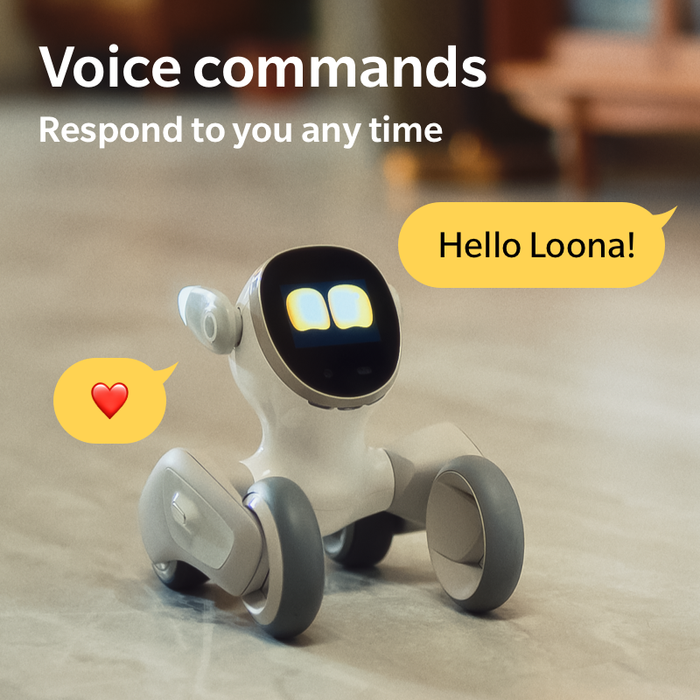 Loona Premium Smart Robot, AI PETBOT avec station de chargement, KEYi Tech